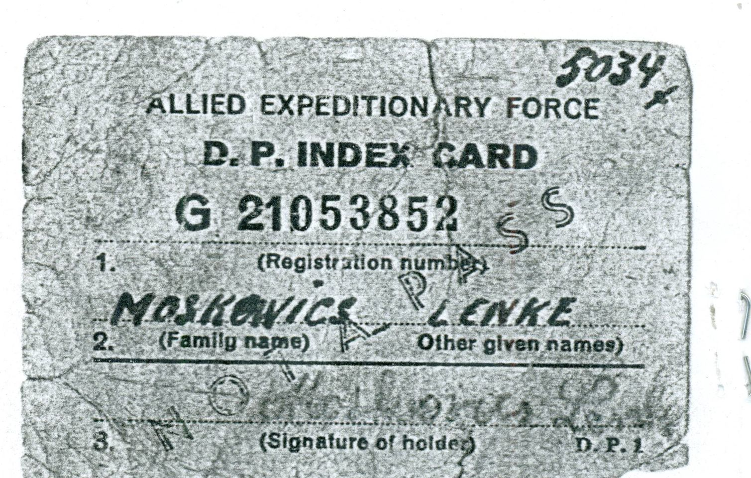 Allied Expeditionary Force DP Index Card
